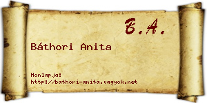Báthori Anita névjegykártya